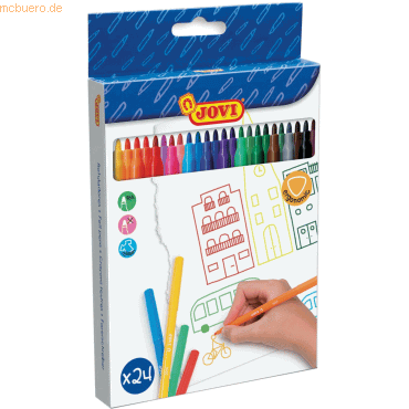 24 crayons de cire Jovi