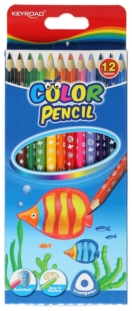 12 crayons de couleur Math malle