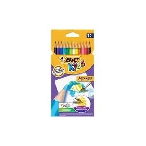 12 crayons de couleur aquacole