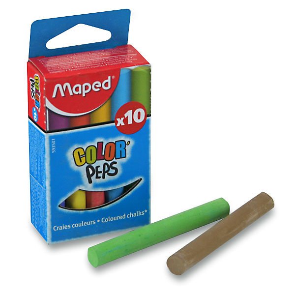 Boites de 10 craies couleurs maped